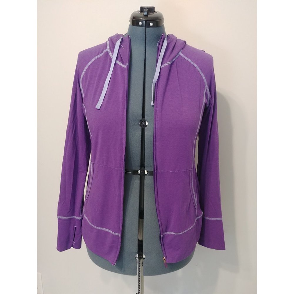 Danskin Now Purple Athletic Zip-up Hoodie Jacket